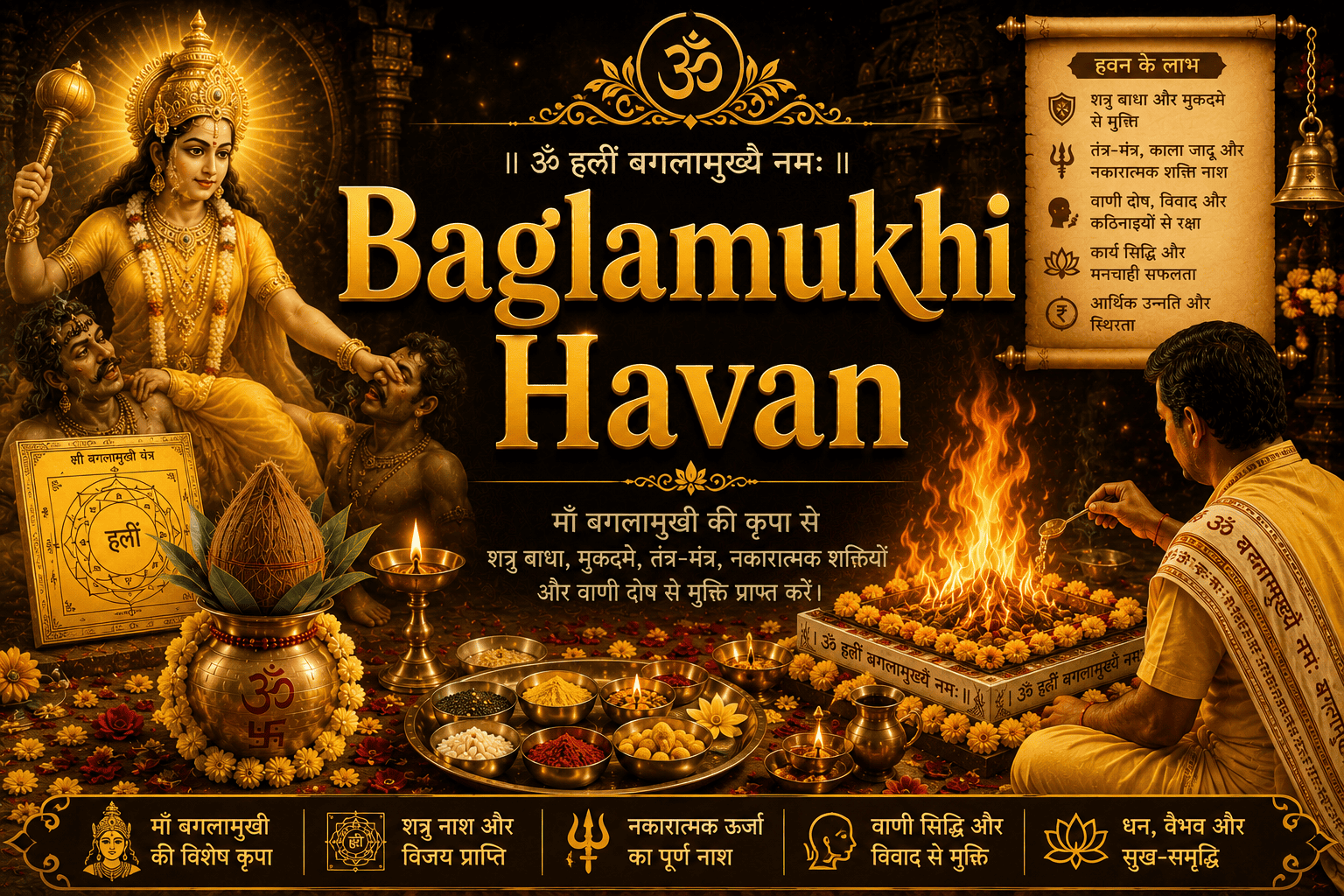 What is Baglamukhi Havan? The Supreme Vedic Guide to Victory, Protection, and Overcoming Obstacles