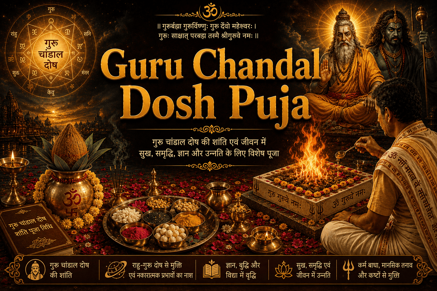 What is Guru Chandal Dosh Puja? The Complete Vedic Guide to Neutralizing Rahu-Jupiter Afflictions