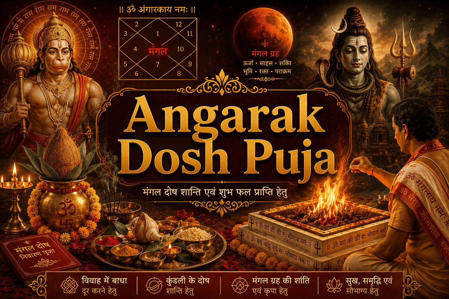 What is Angarak Dosh Puja? The Complete Vedic Guide to Calming Mars and Rahu